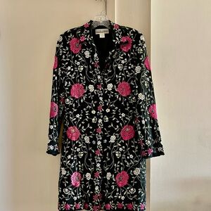 Vintage Floral Embroidered Coat